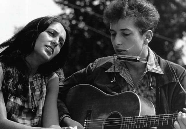 English professor Rob Hurd will teach a class on singer-songwriter Bob Dylan, right, this fall.